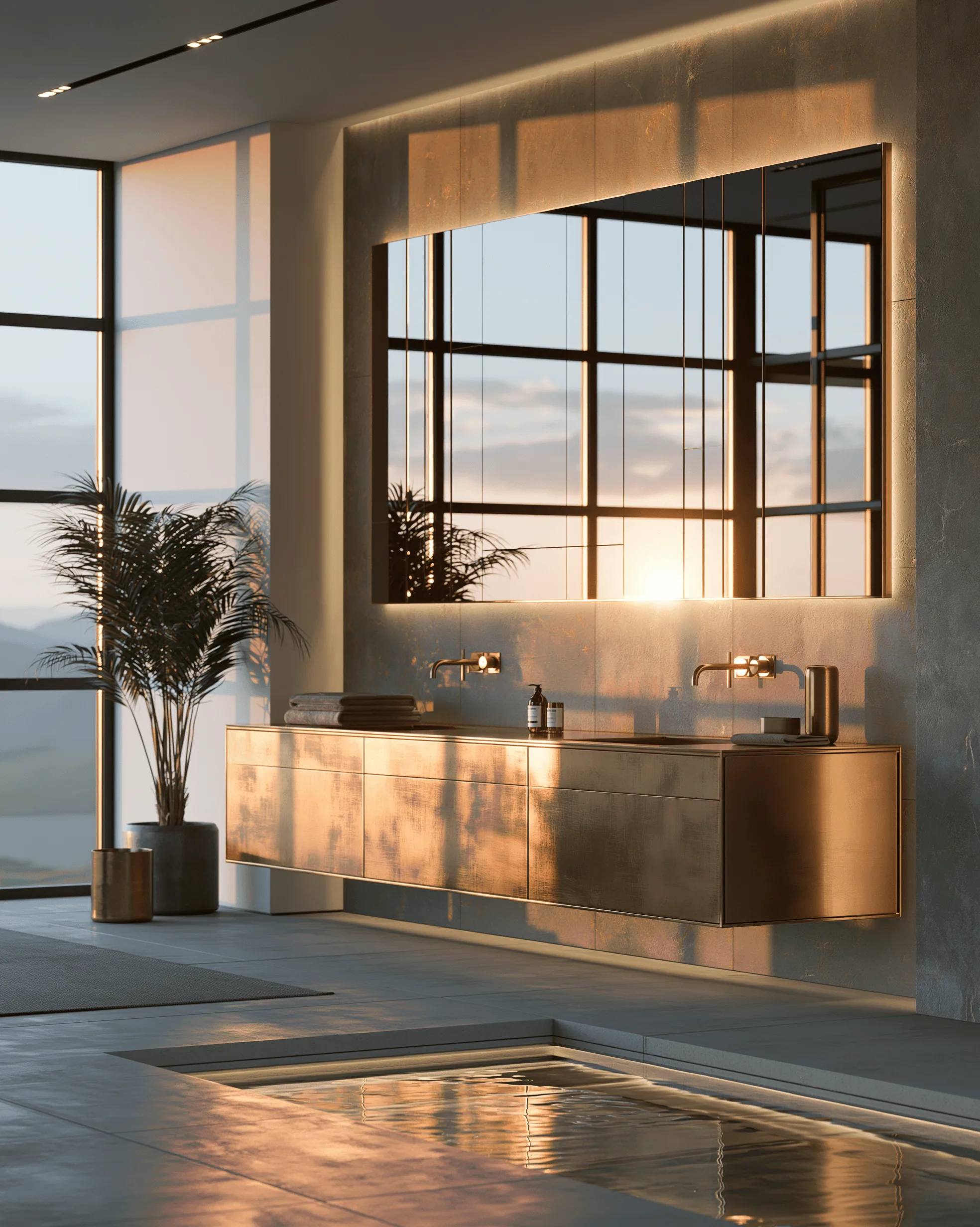Zovia Antique Bronze & Oxidized Brass stainless steel bathroom vanity