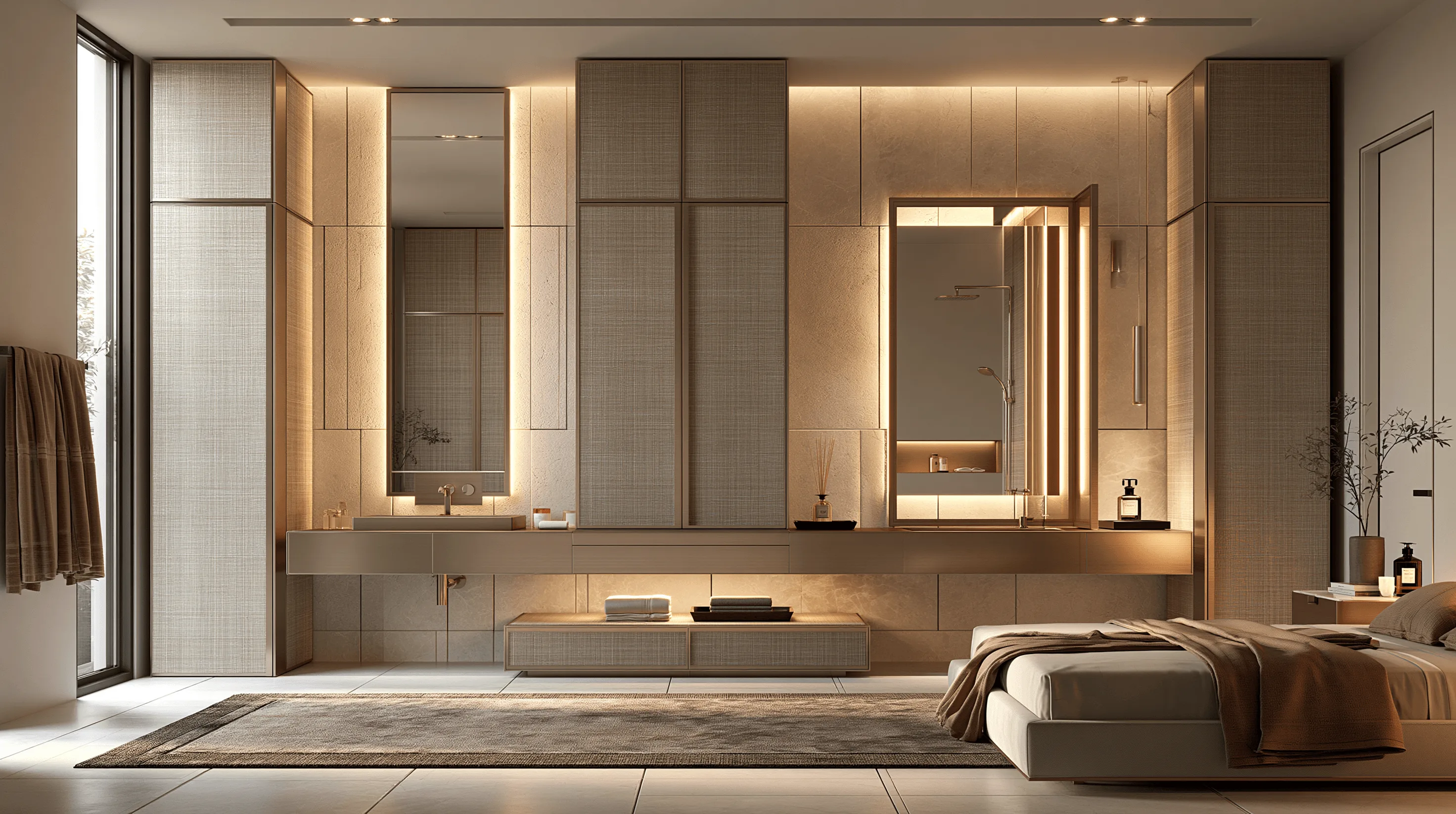 Zovia Gold & Champagne stainless steel bathroom vanity