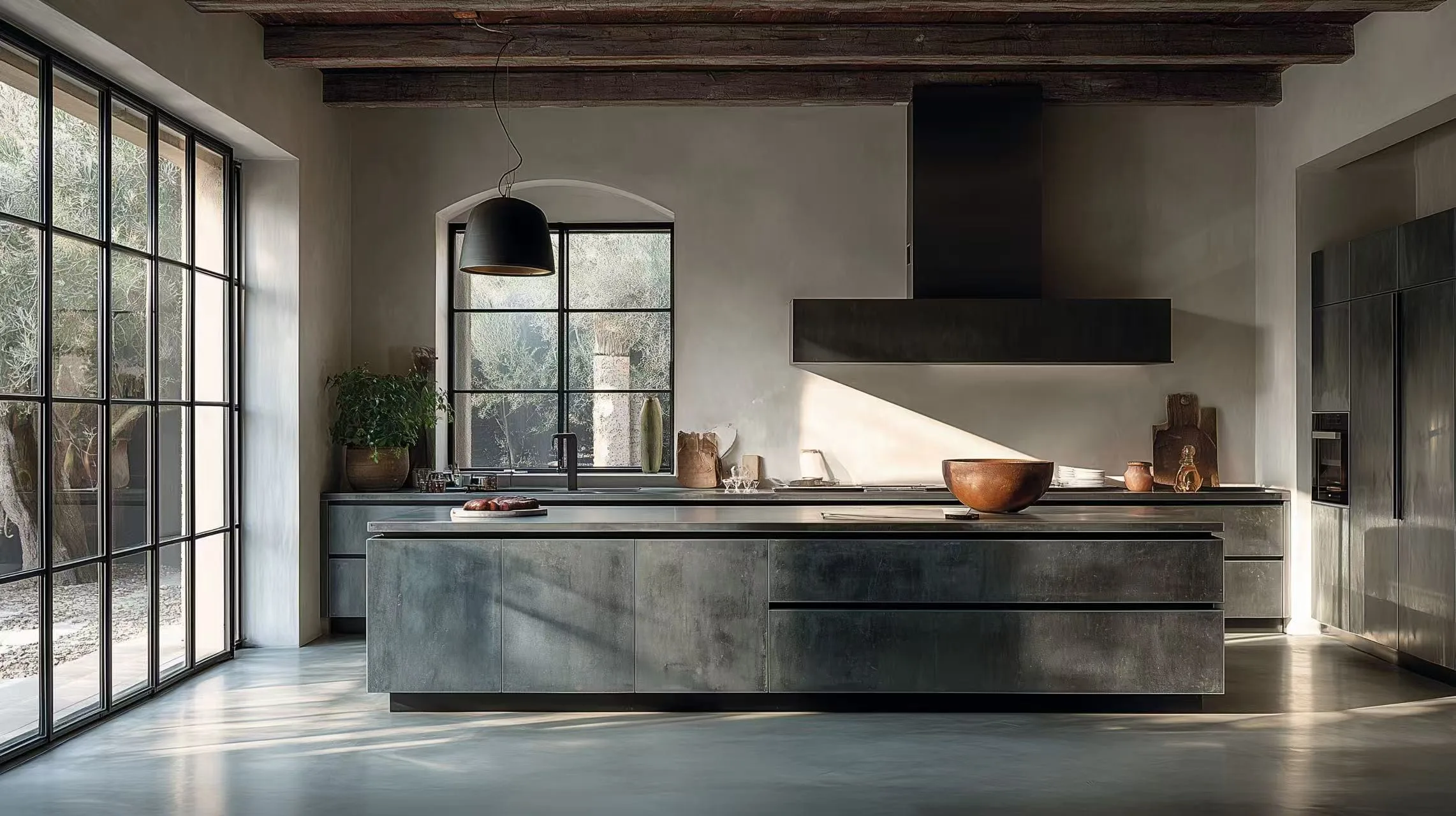 Zovia Cool Tones stainless steel kitchen cabinet