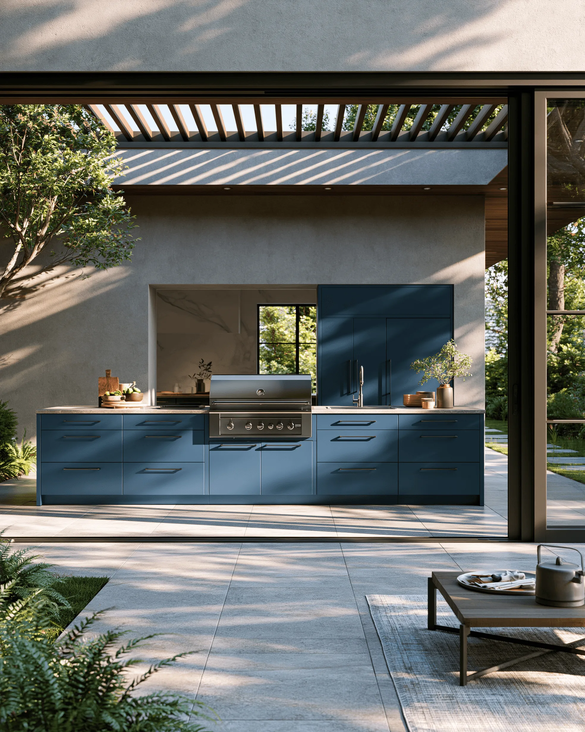 Zovia Color Coated — Blue, Green & Rose stainless steel outdoor kitchen