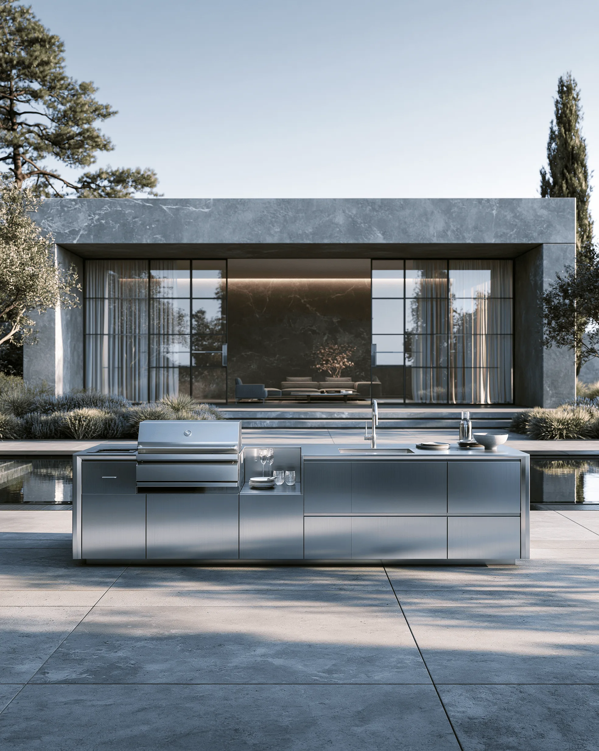 Zovia Modern & Urban stainless steel outdoor kitchen