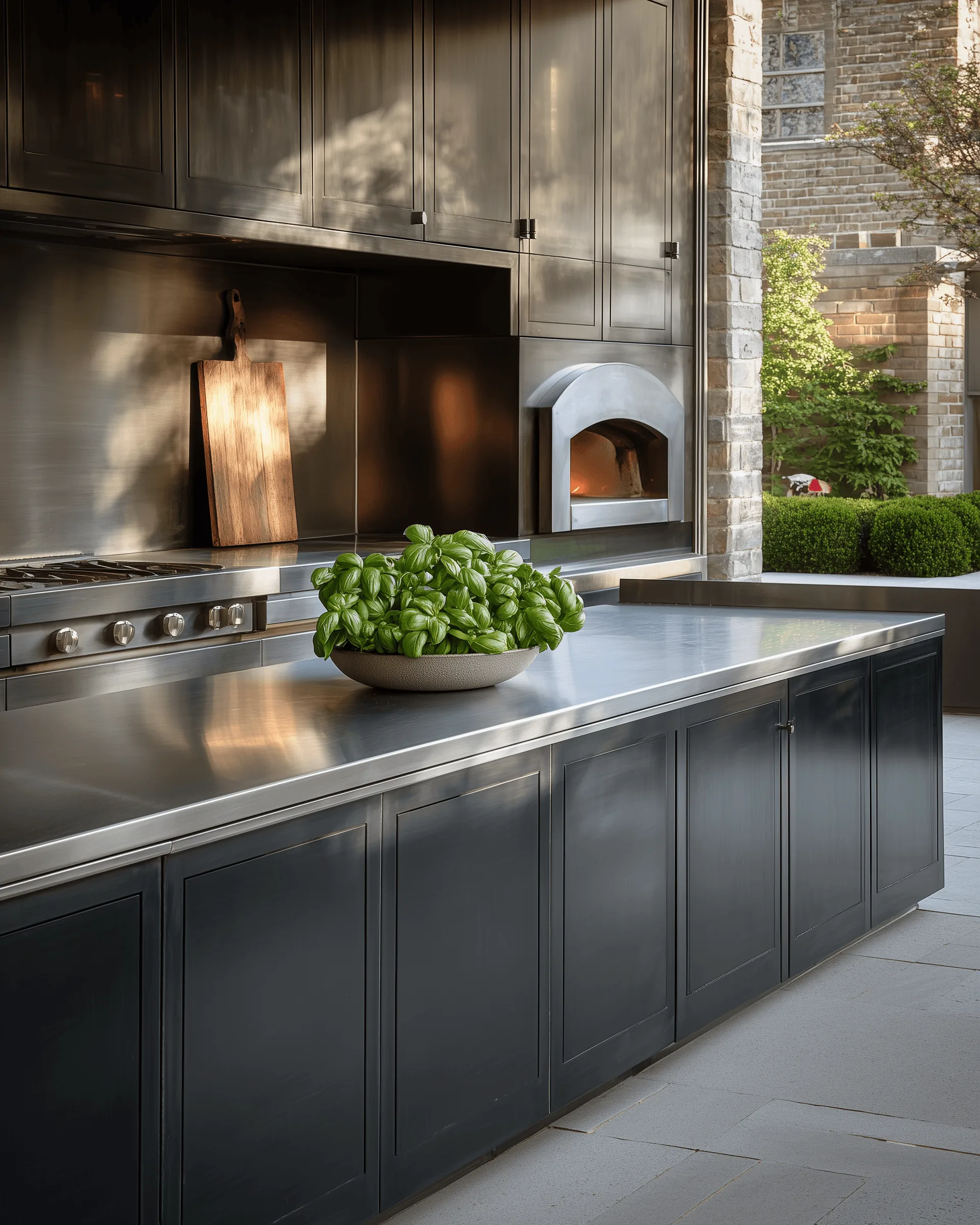 Outdoor kitchen application detail — Garden Kitchen & Pizza Oven