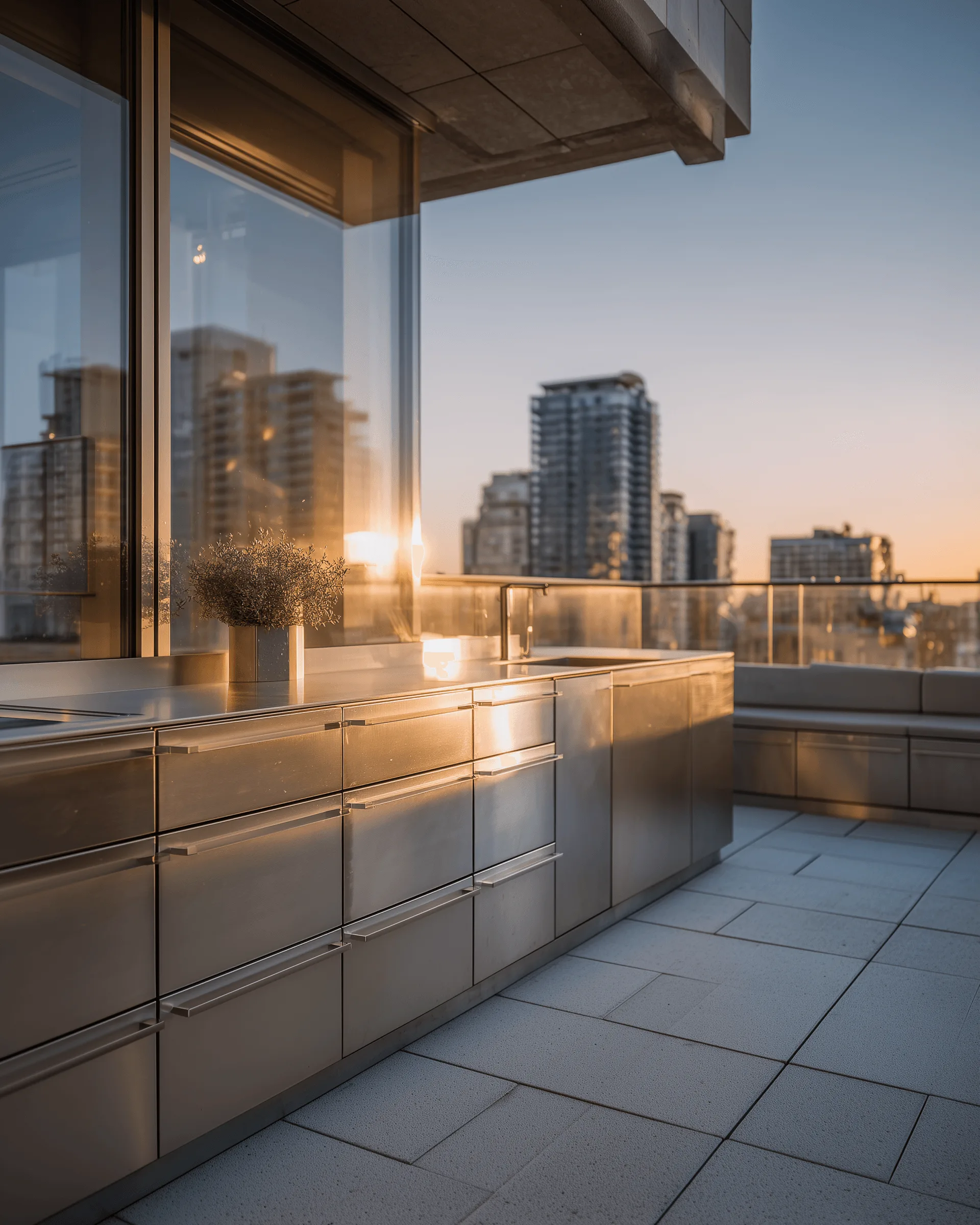 Outdoor kitchen application detail — Rooftop Terrace Kitchen