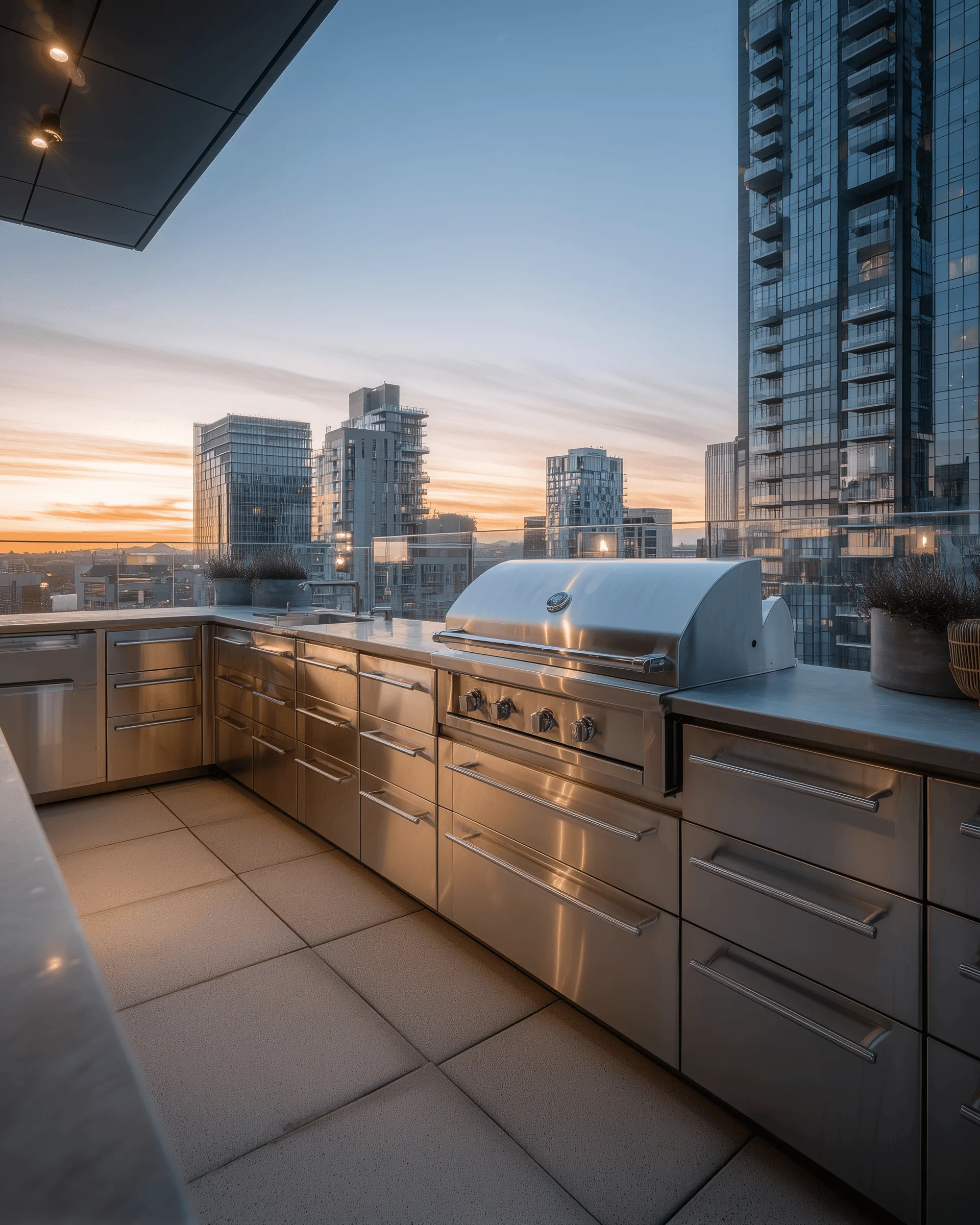 Outdoor kitchen application detail — Rooftop Terrace Kitchen